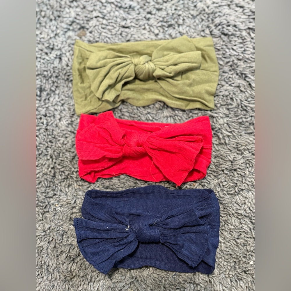 NWT set of 3 baby headbands with bows